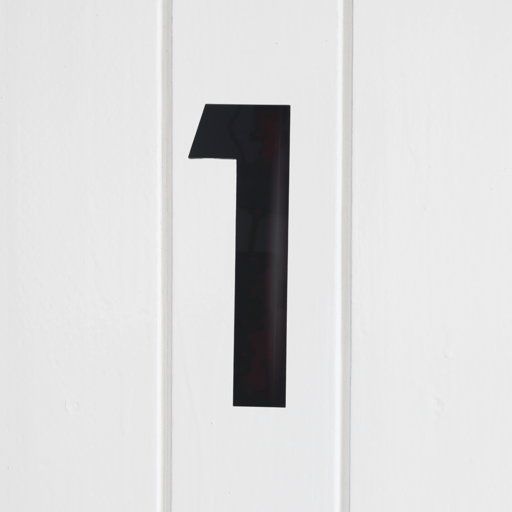 Stick On Number 1 - Black Gloss (100mm high)