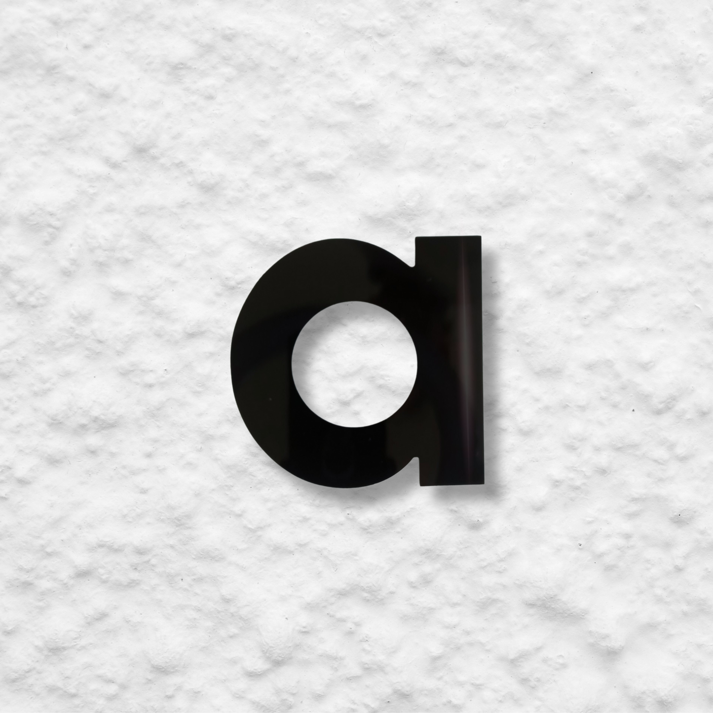 Floating Letter a - Black Gloss