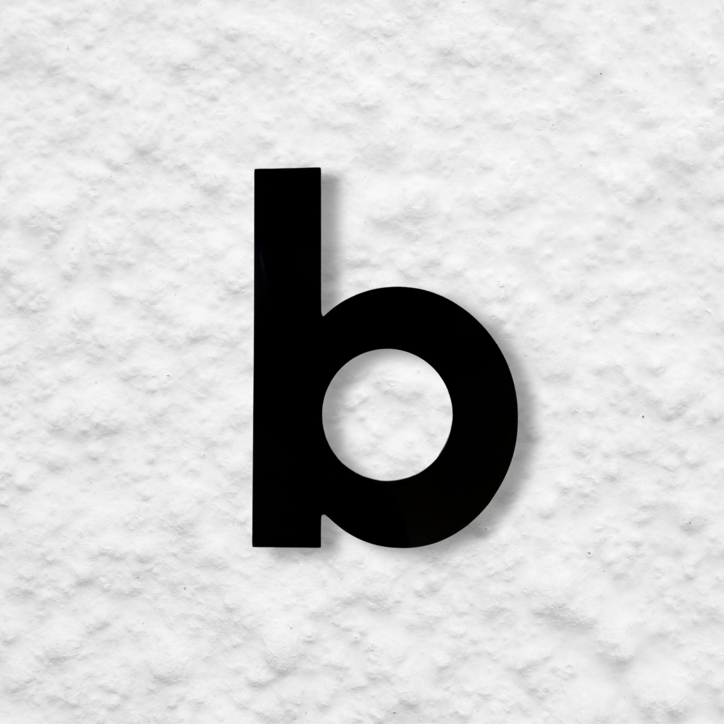 Floating Letter b - Black Matt