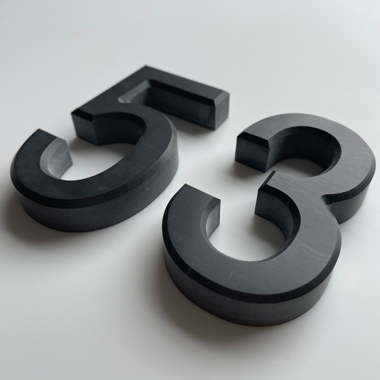 Corian Individual Numbers - Bespoke Height - 53