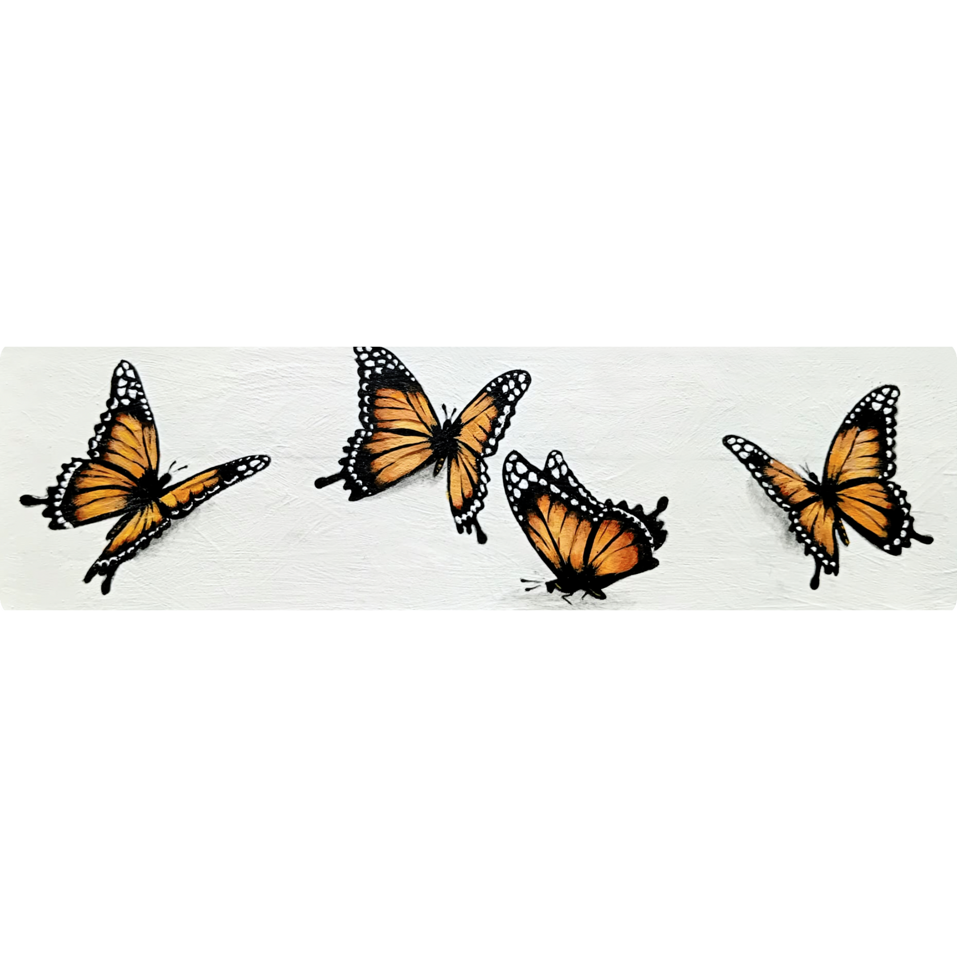 orange butterfly art