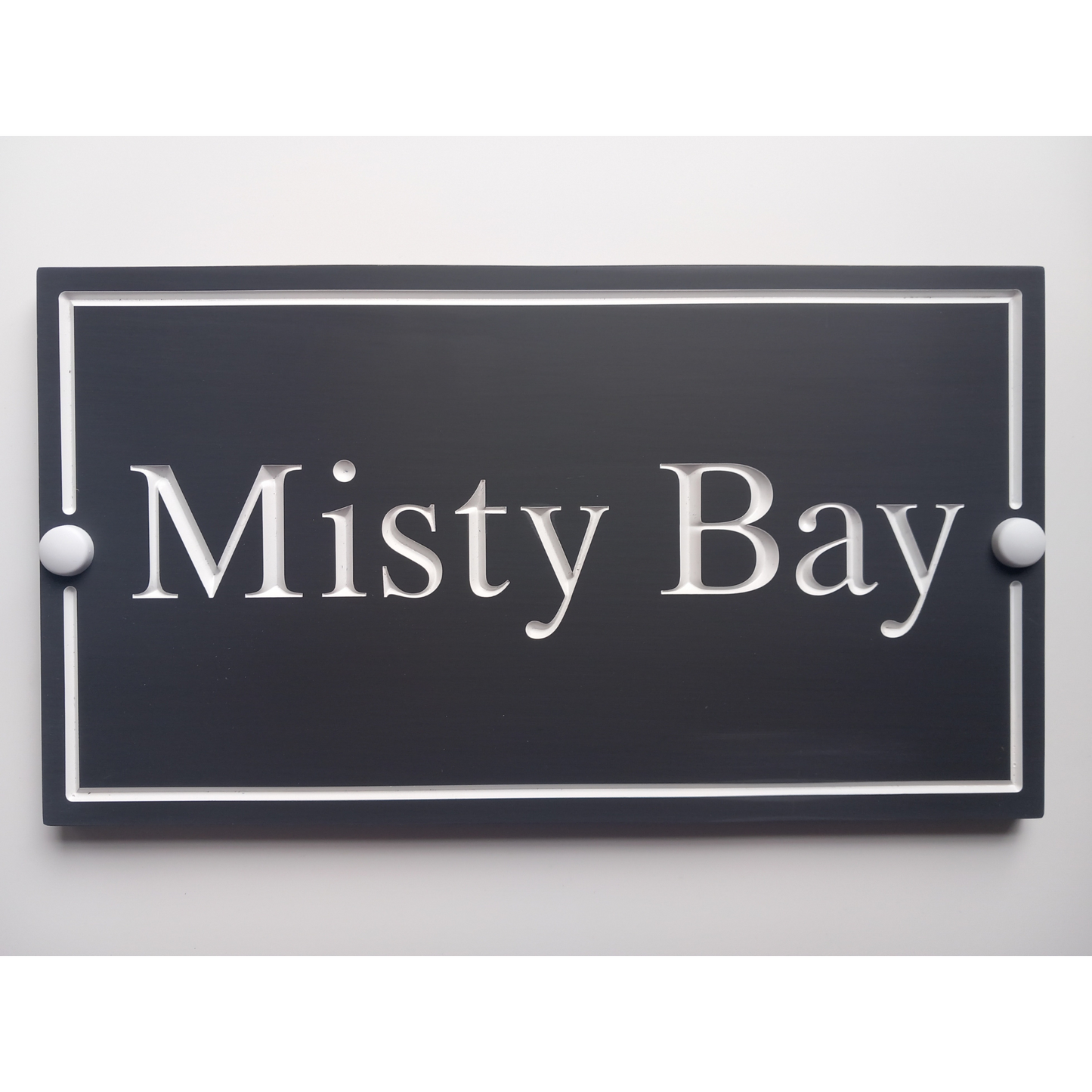 Grey Rectangle Corian Sign (325x180mm)