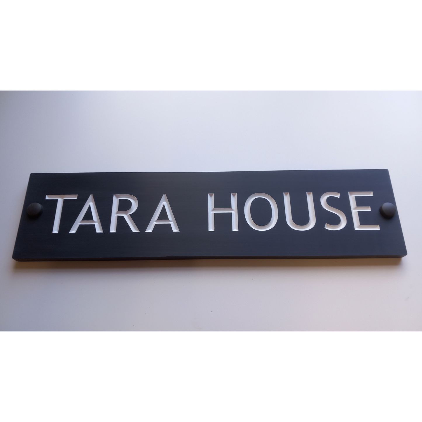 Grey Rectangle Corian Sign (400x100mm)