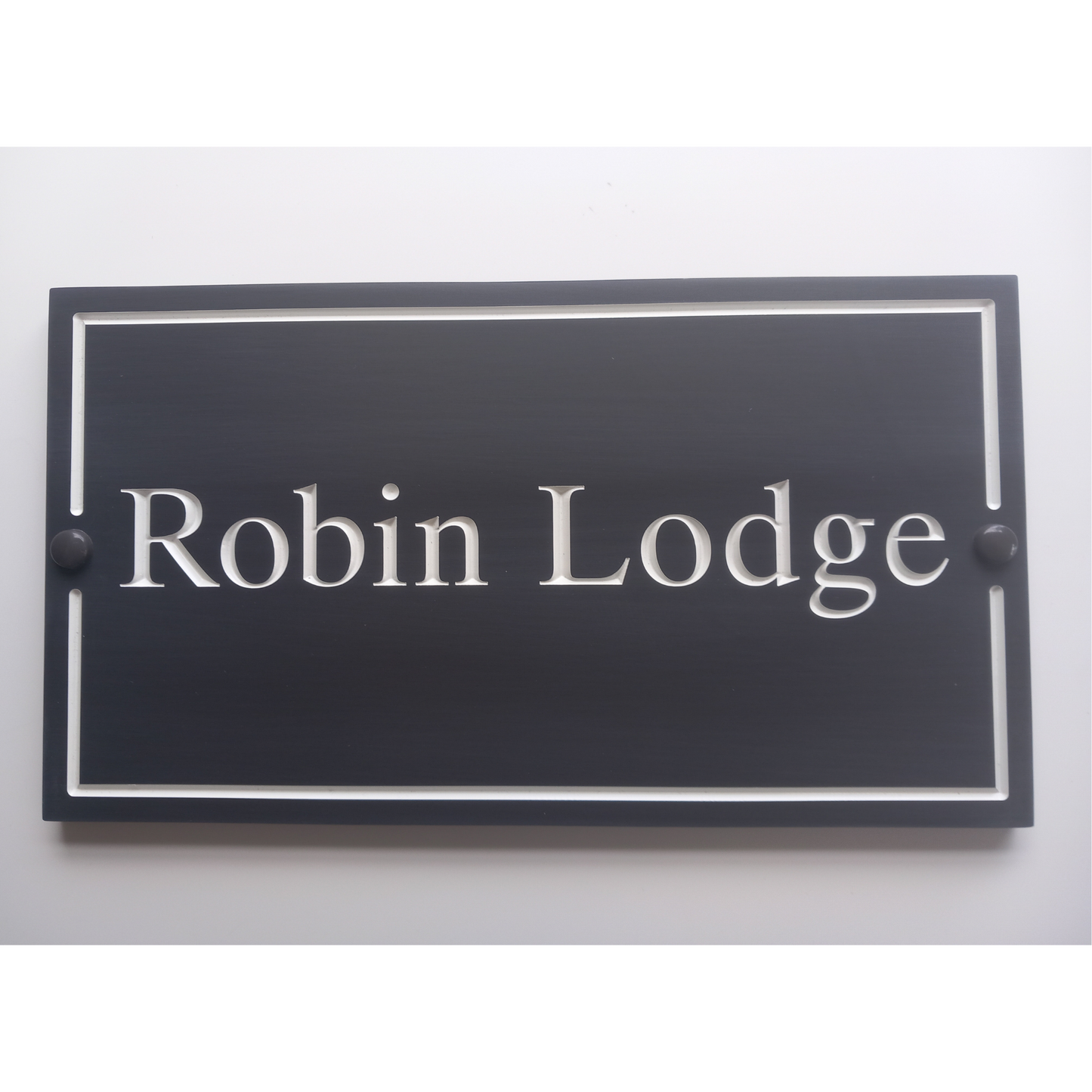 Grey Rectangle Corian Sign (325x180mm)