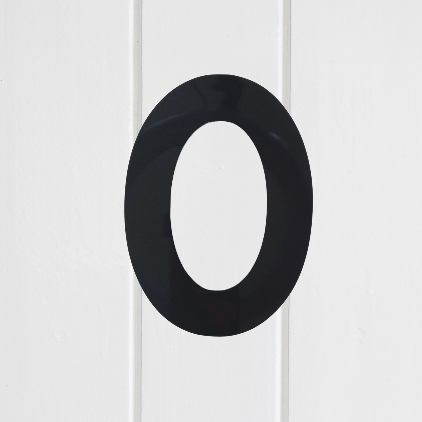 Stick On Number 0 - Black Matt (100mm high)