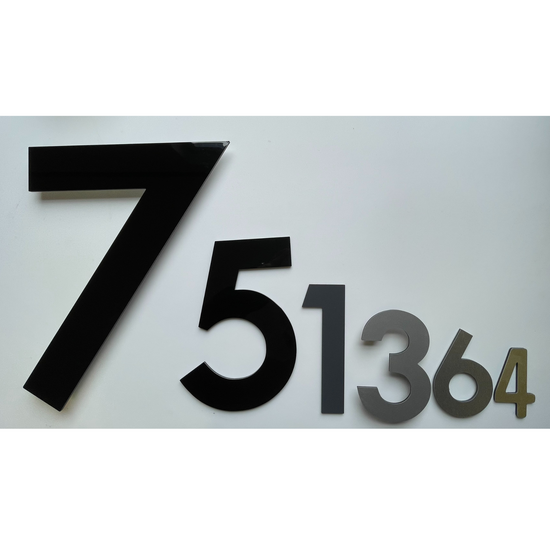 Aluminium Numbers - Bespoke Heights