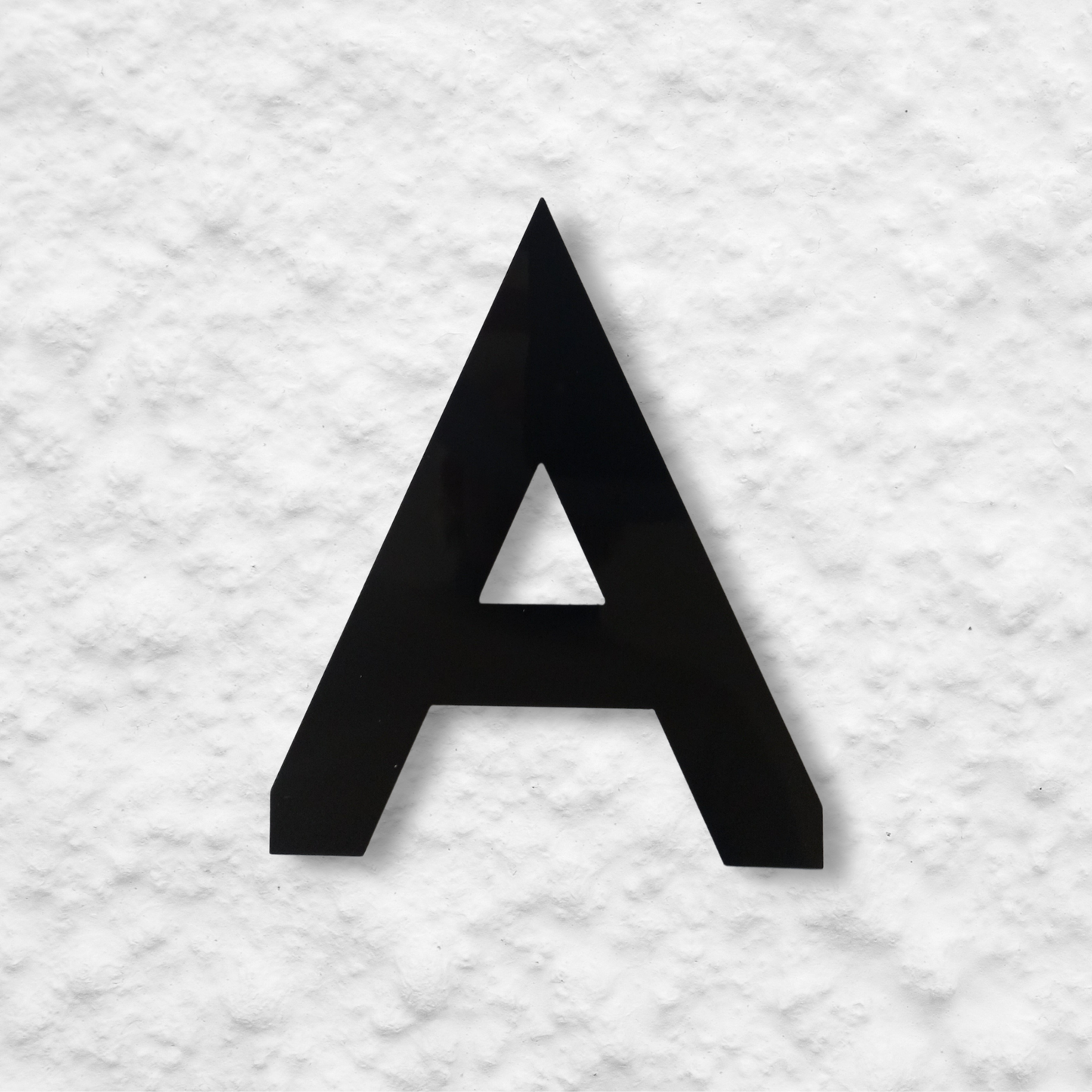 Floating Letter A - Black Matt