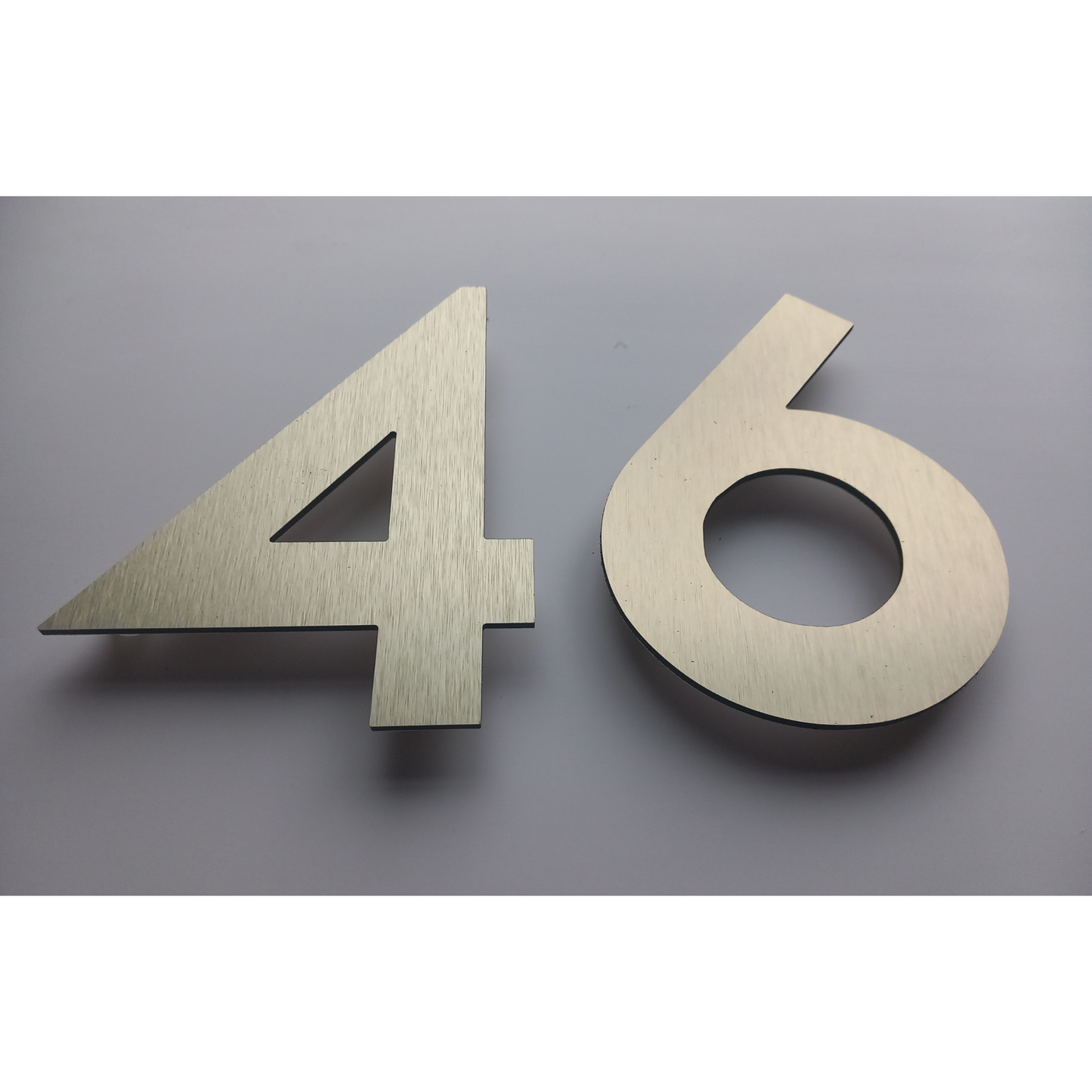 Floating Number 4 - Brushed Gold (150mm high)