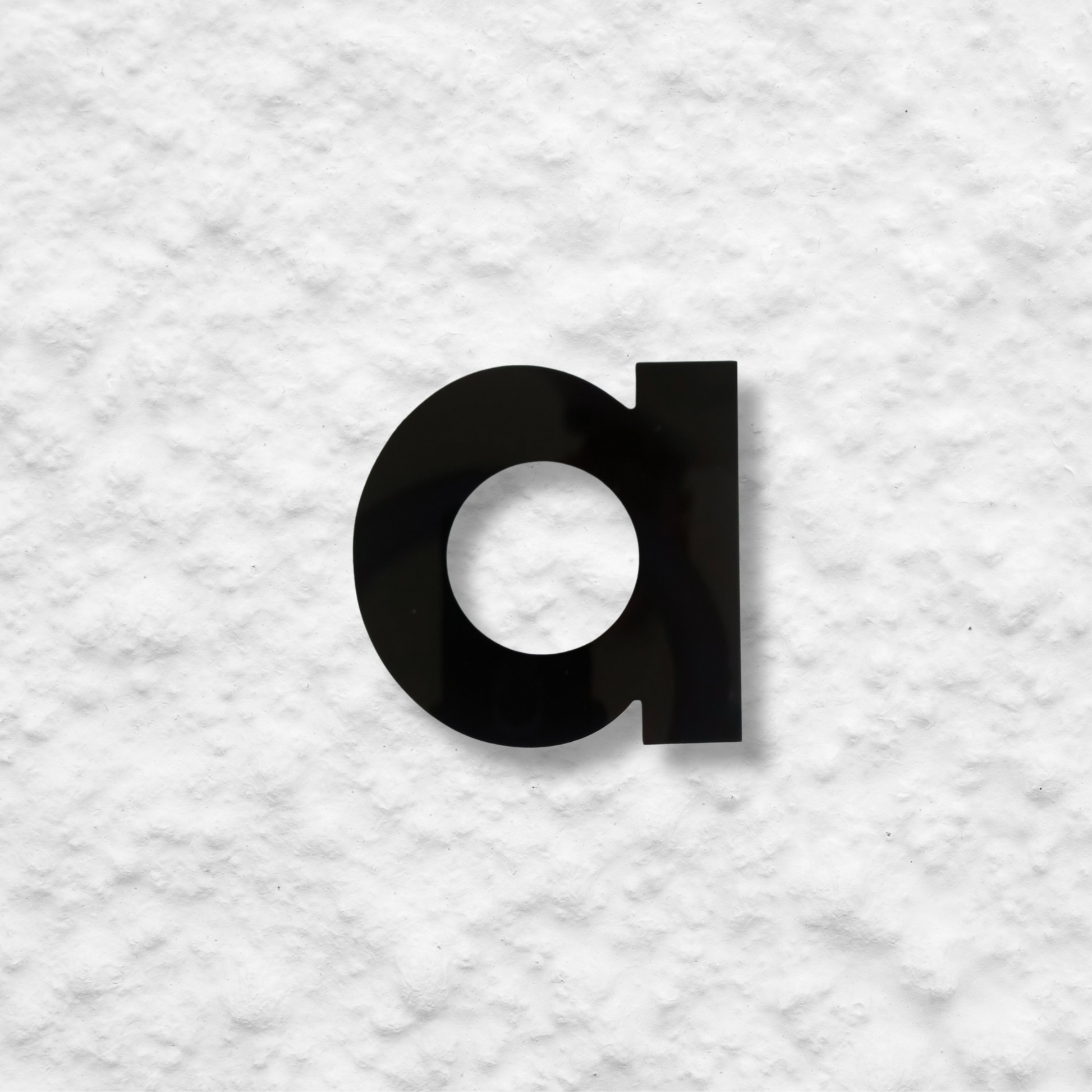 Floating Letter a - Black Matt