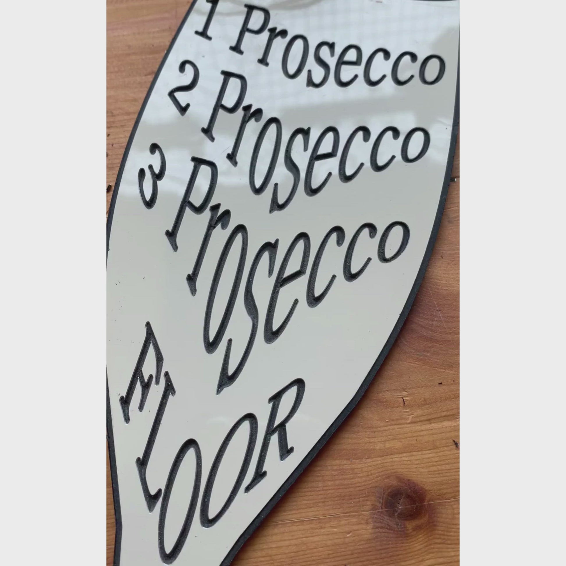 Large Prosecco Sign - Cream