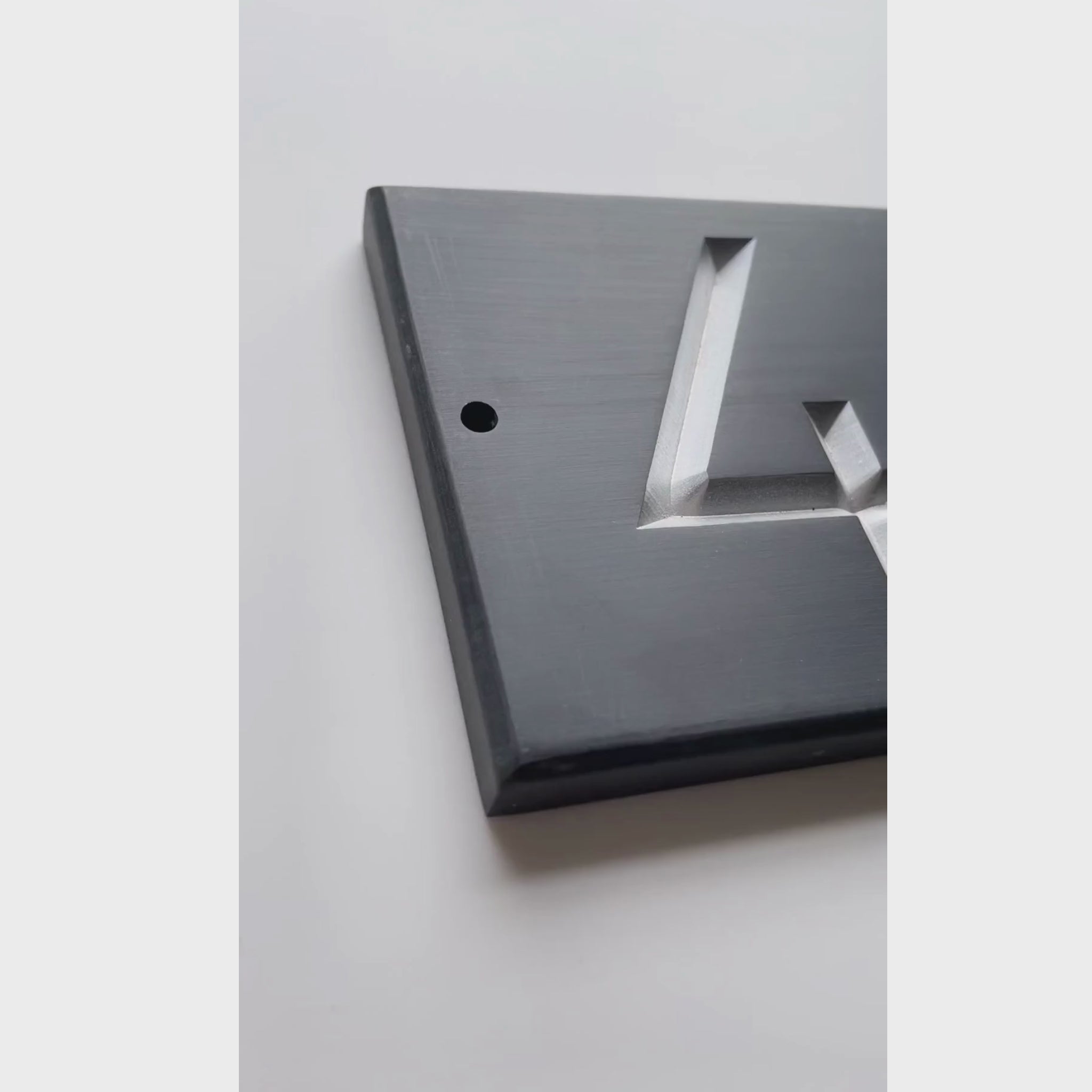 Grey Square Corian Sign (100x100mm)