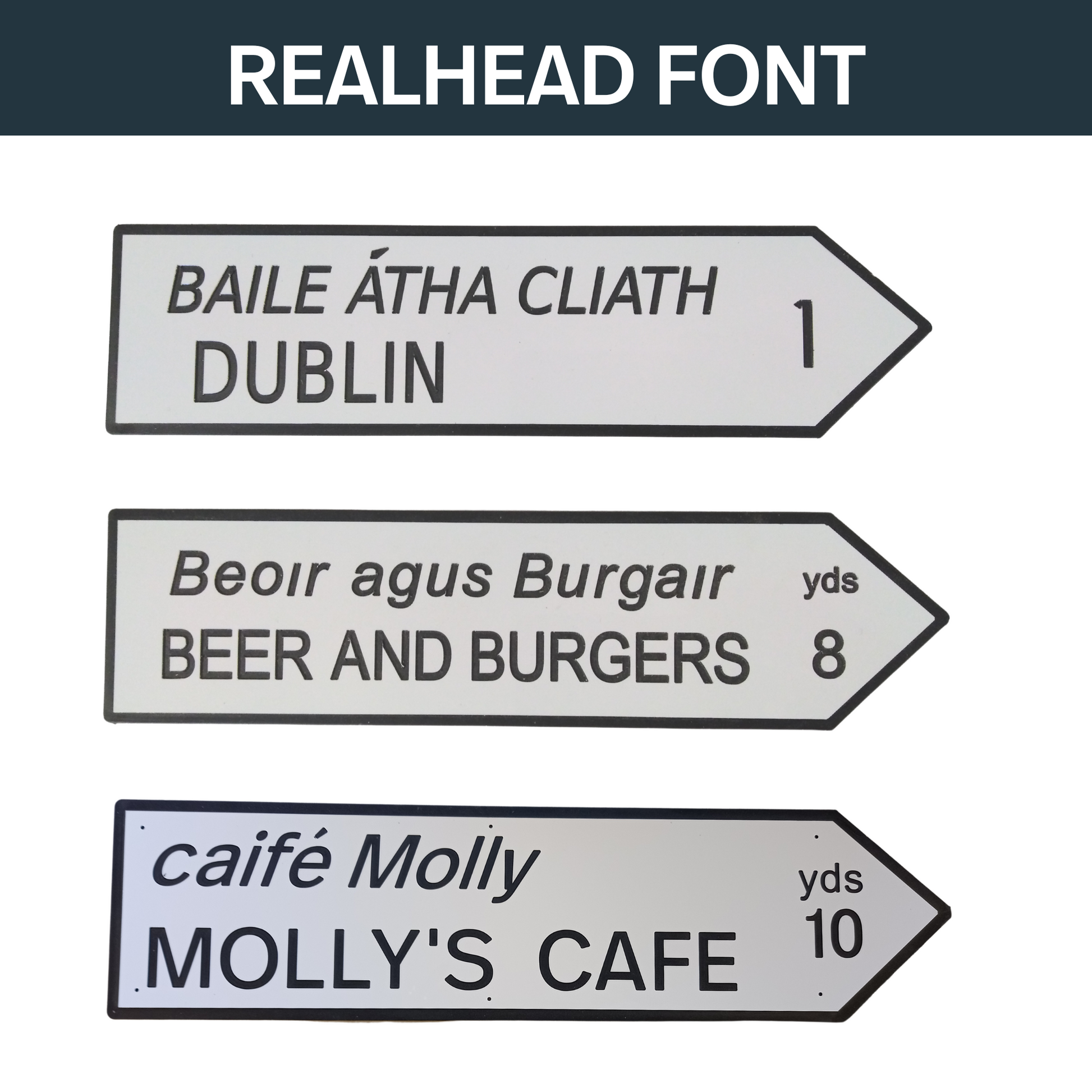 Irish Road Sign (Large) - Personalise It