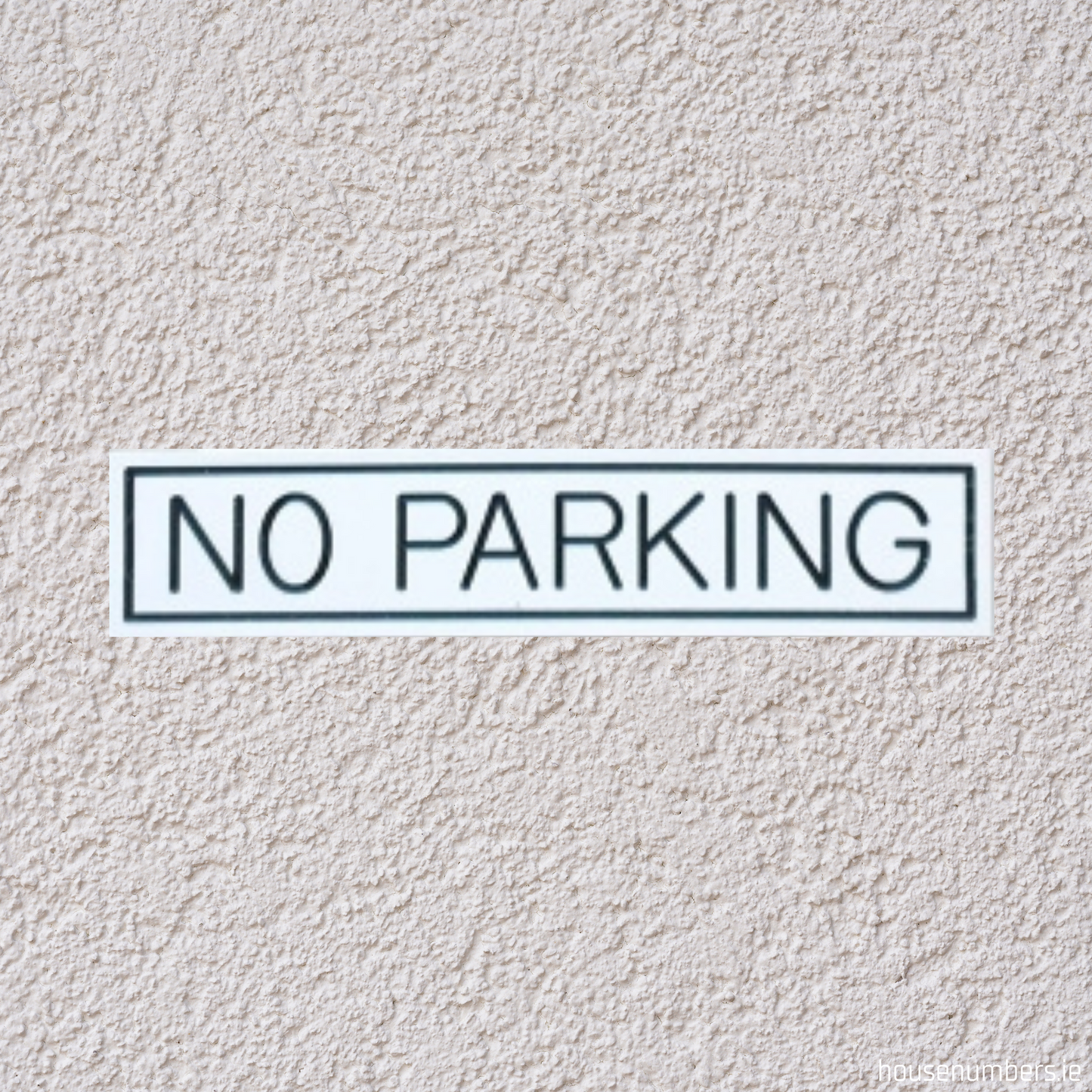 No Parking - White Gloss Stick On Sign