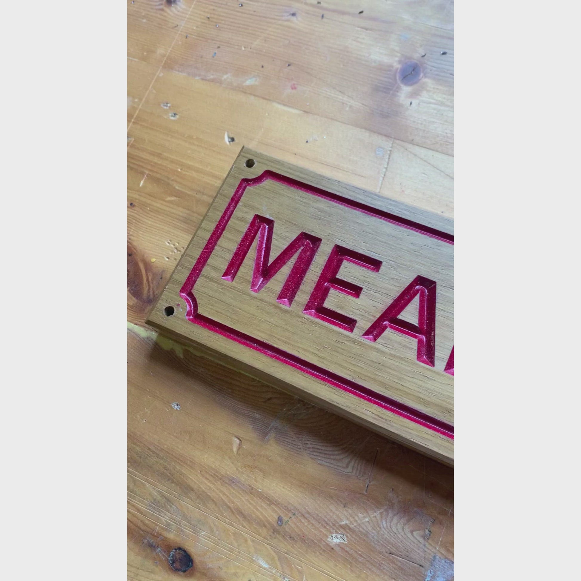 Wooden Rectangle Sign (400x100mm)