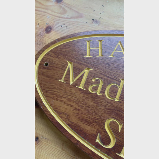 Wooden Oval Sign (395x184.9mm)