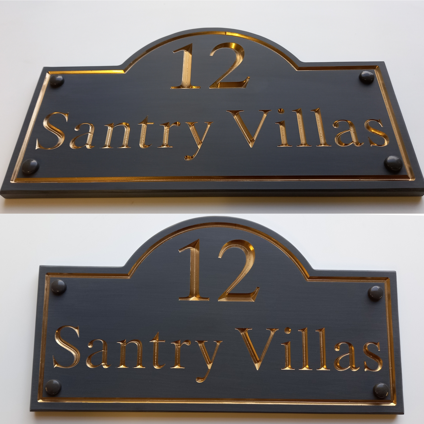 Grey Corian Dome Sign (325x180mm)