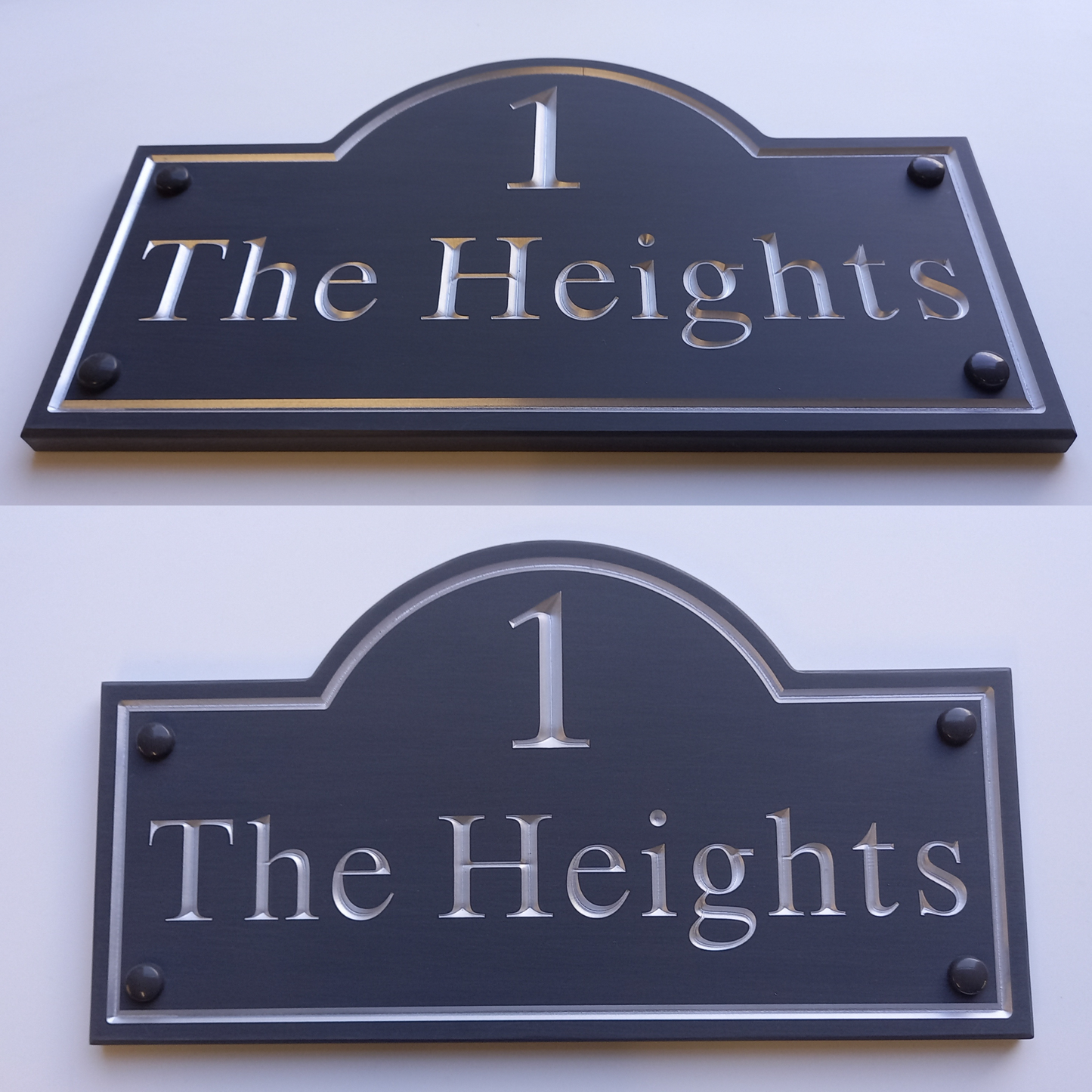 Grey Corian Dome Sign (325x180mm)