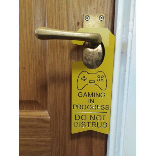 Gaming In Progress Door Sign