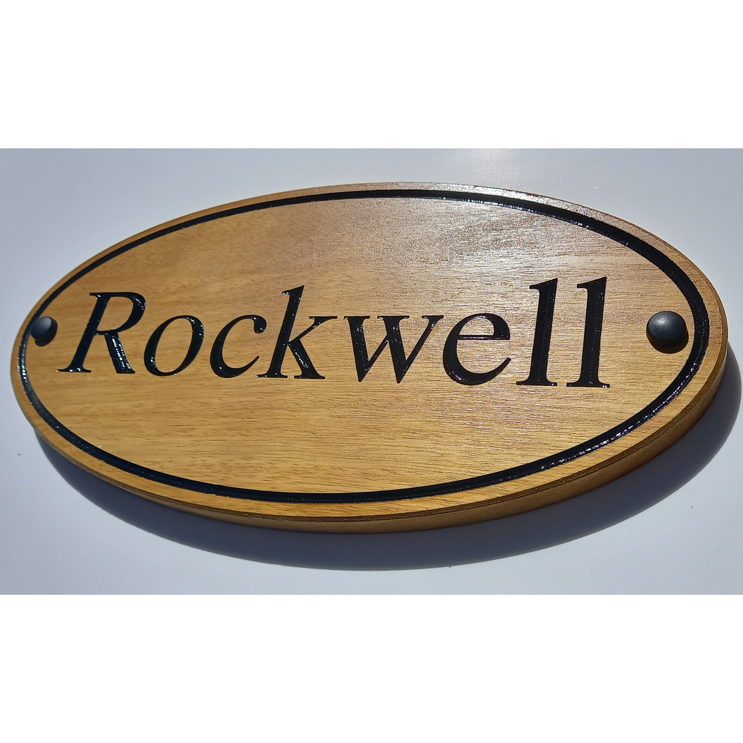 Wooden Oval Sign Rockwell