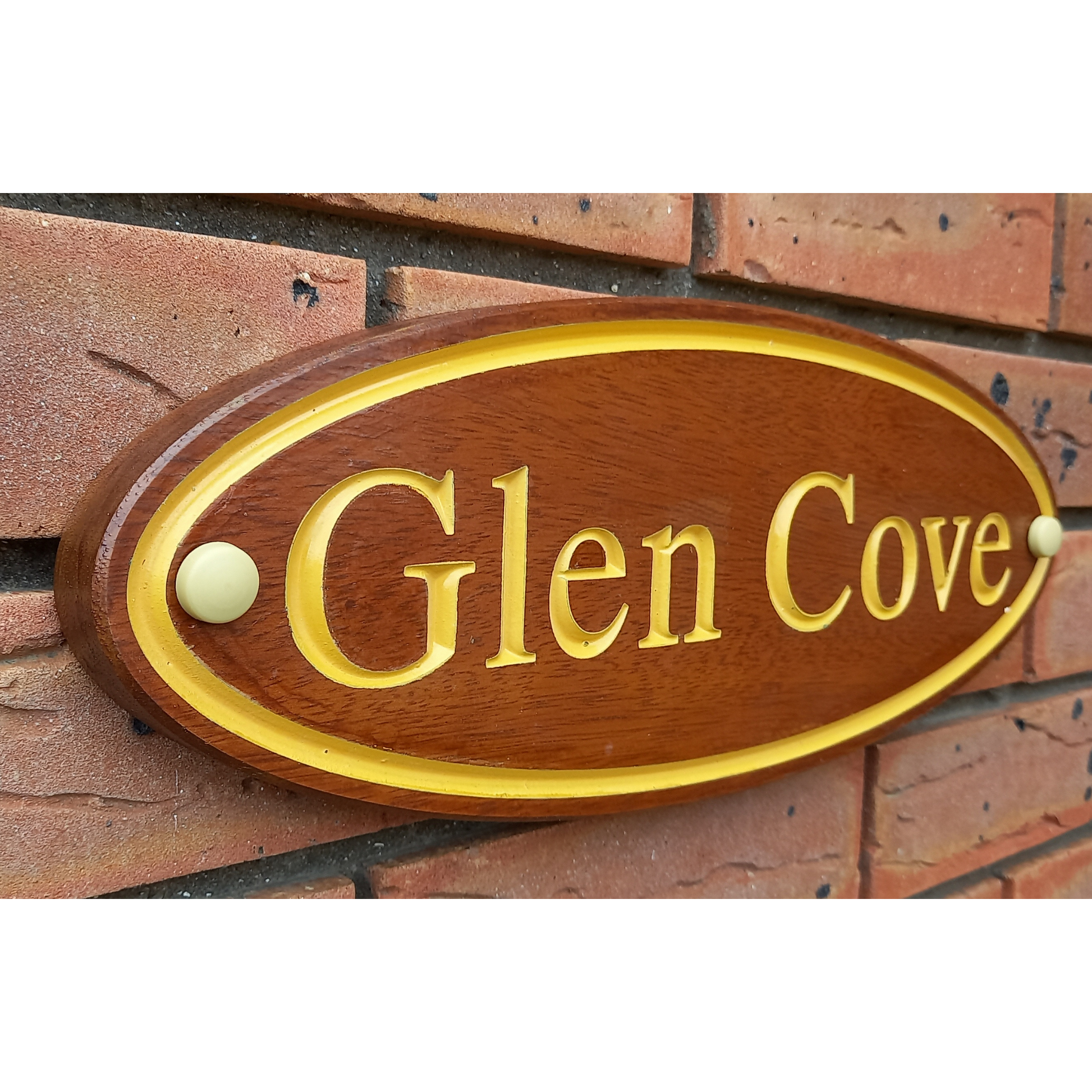 Wooden Oval Sign (395x145mm)