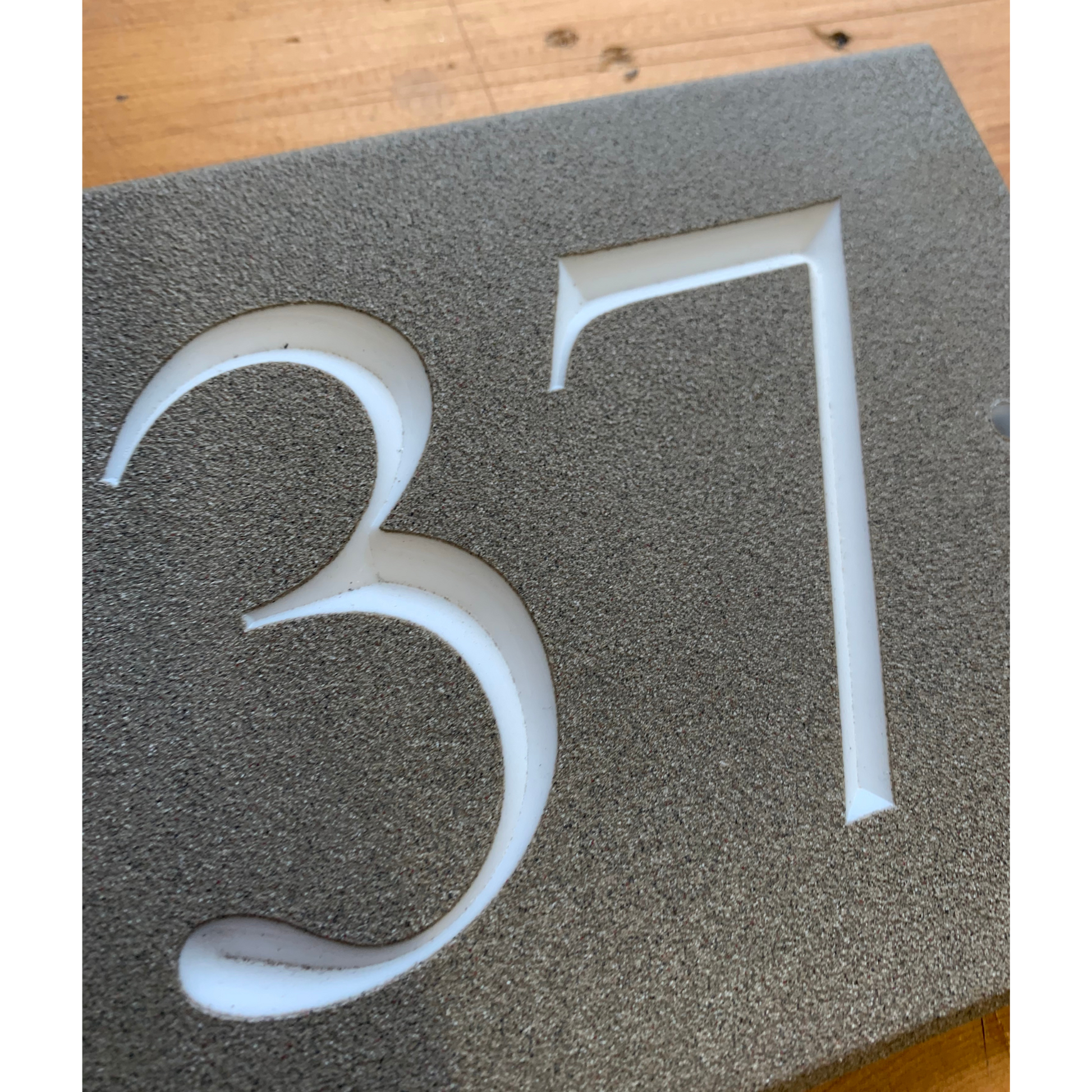 Desert Bisque Rectangle Corian Sign (200x120mm)