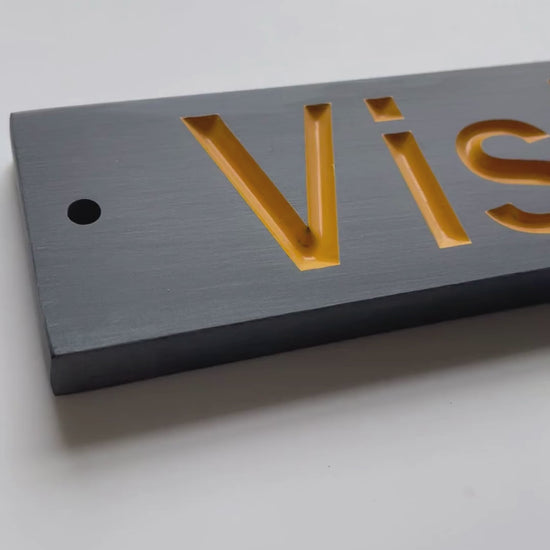 Grey Rectangle Corian Sign (400x48mm)