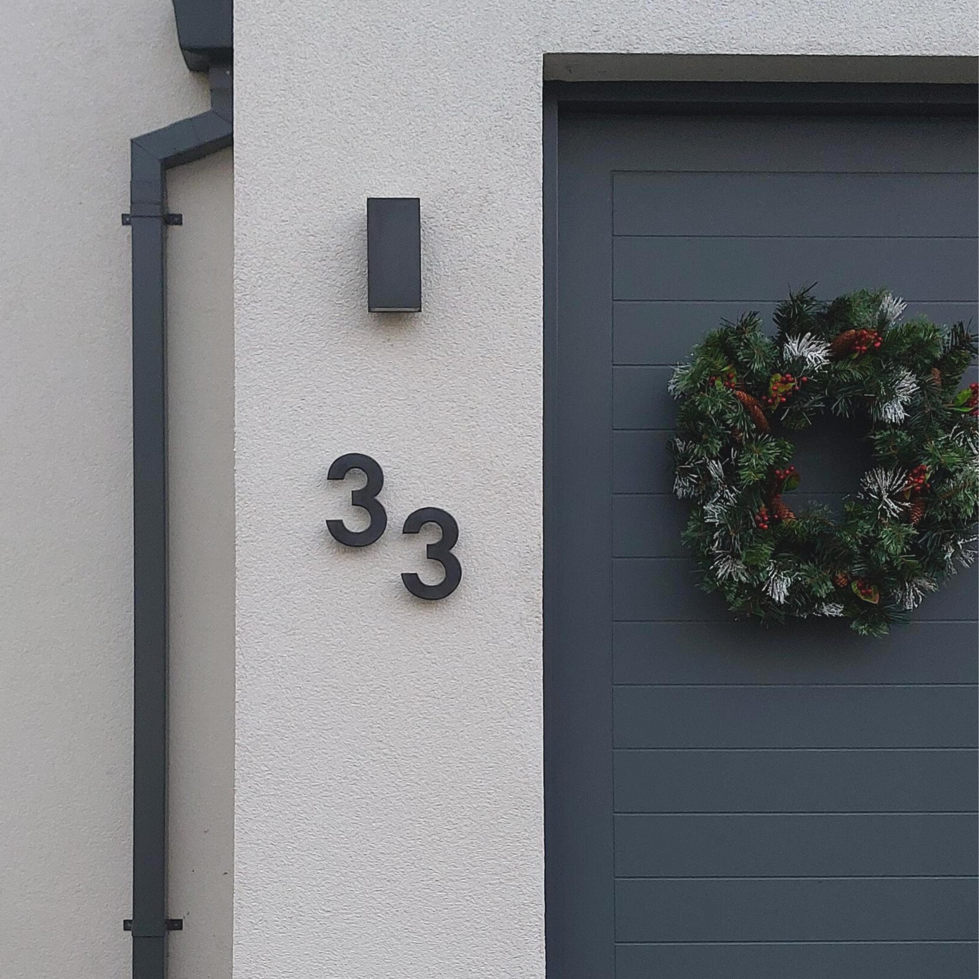 Floating Number 3 - Dark Matt Grey (150mm high)