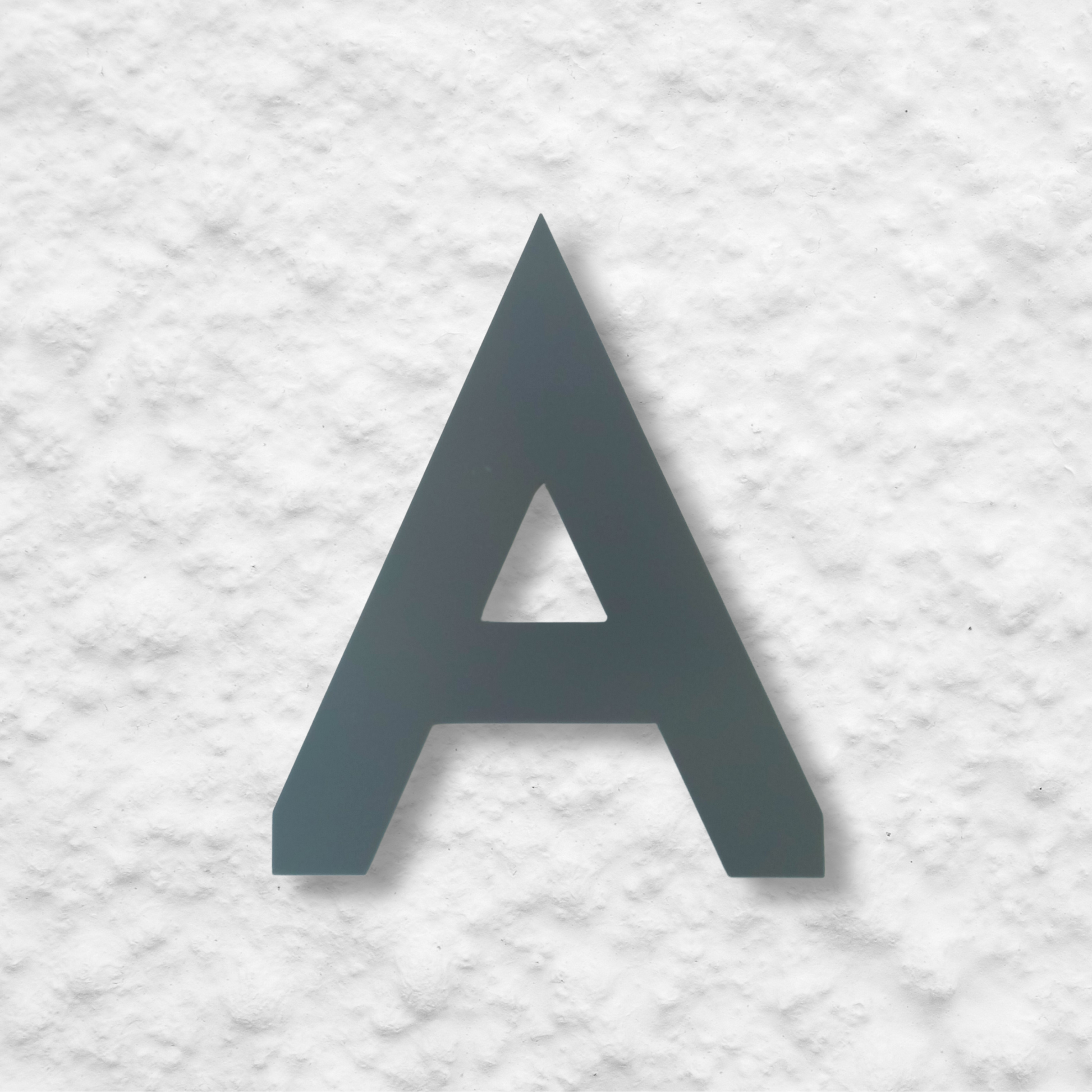 Floating Letter A - Dark Matt Grey