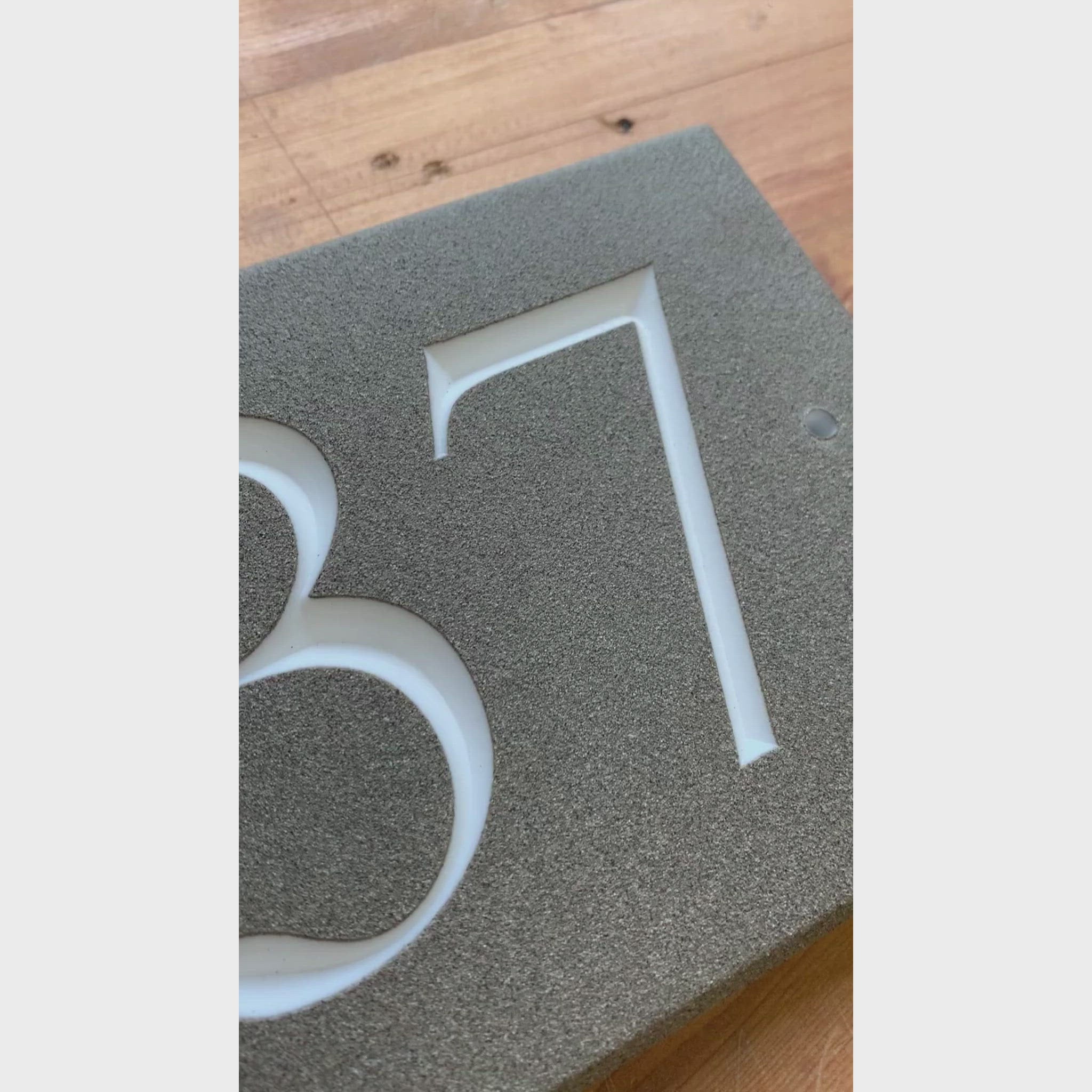 Desert Bisque Rectangle Corian Sign (200x120mm)